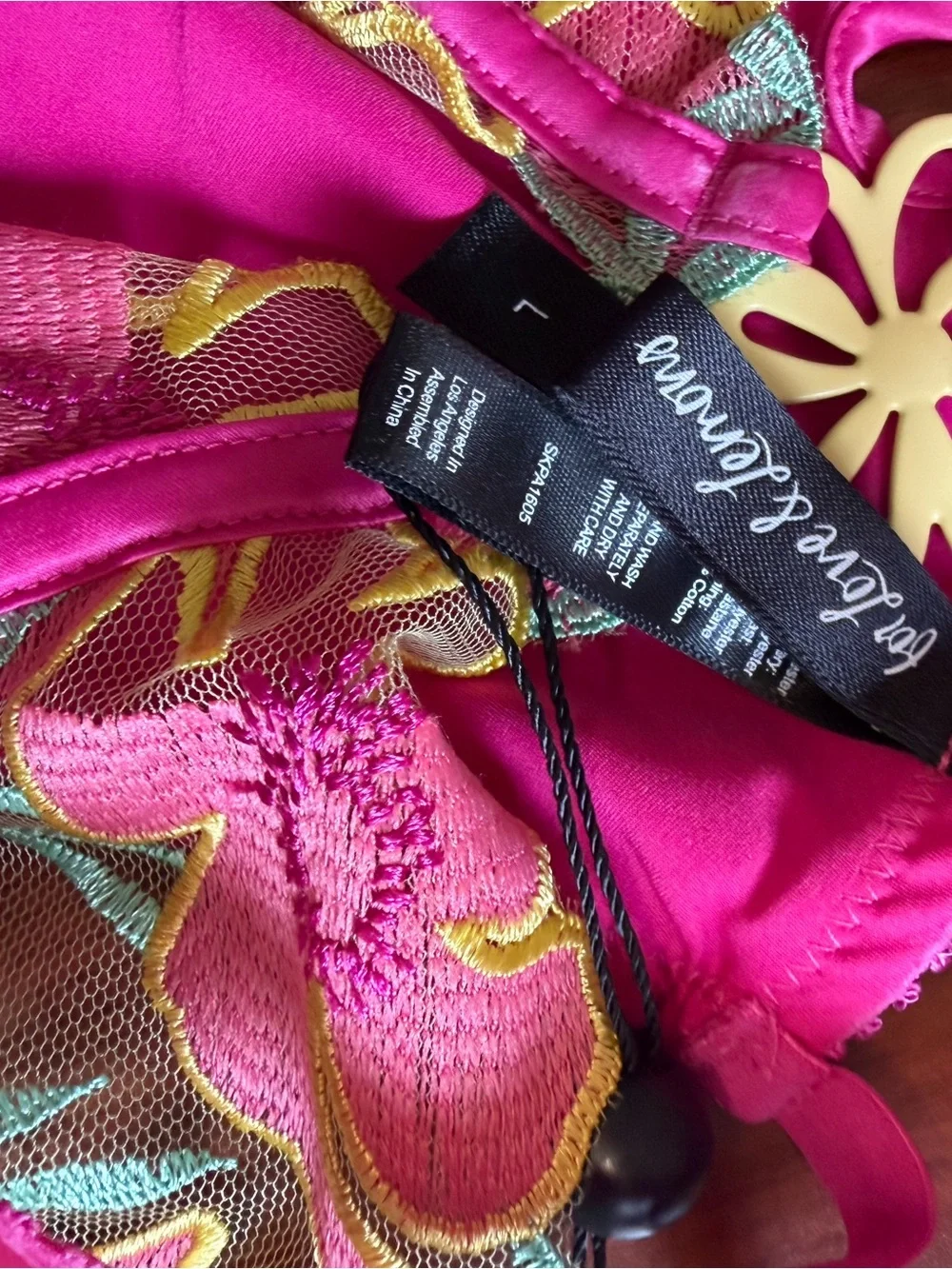 FOR LOVE AND LEMONS flower thong